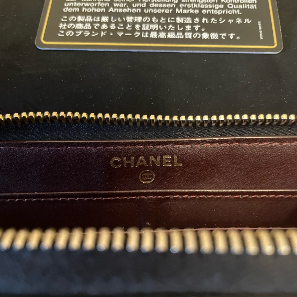Chanel quilted caviar zipped long wallet- full set - Picture 5 of 12